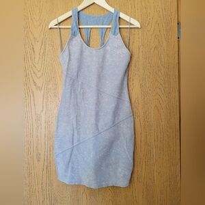 Free People lavender acid wash double racerback sleeveless bodycon mini dress S